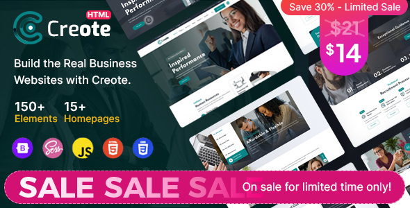 Creote  Corporate &amp; Consulting Business HTML Template