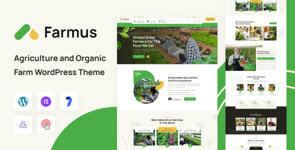 Farmus  Agriculture and Organic Farm WordPress Theme
