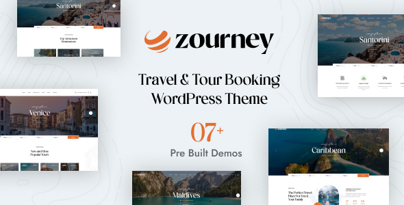 Zourney  Travel Tour Booking WordPress Theme