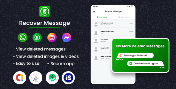 Message Recover  For All Social Media