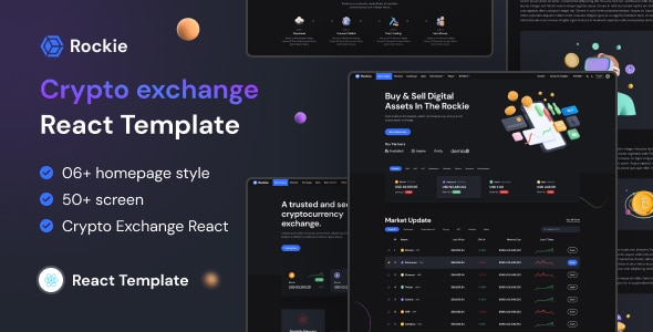 Rockie  Crypto Exchange React Template