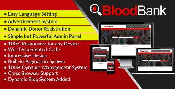 BloodBank  Dynamic Blood Bank Management Syestem and Directory Script