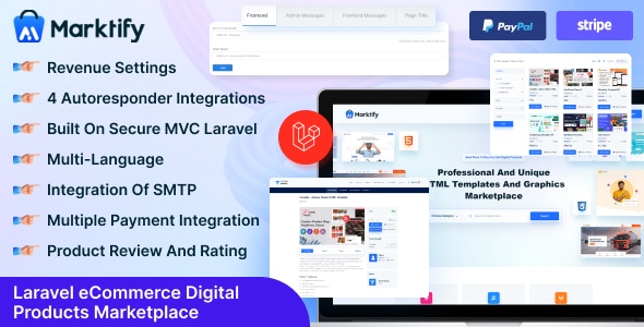 Marktify  Laravel eCommerce Digital Product Marketplace