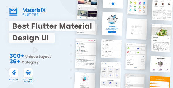 MaterialX Flutter  Flutter Material Design UI 2.5