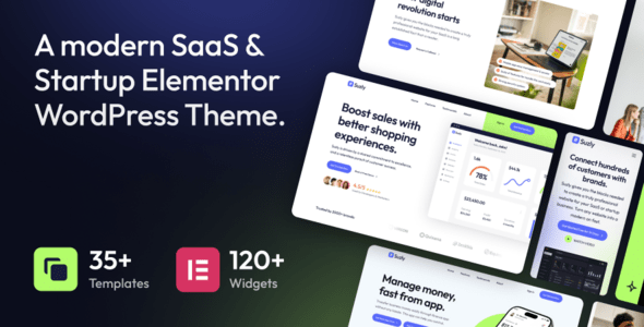 Suzly  SaaS &amp; Startup Elementor WordPress Theme