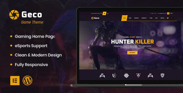 Geco  eSports and Gaming WordPress Theme + bbpress