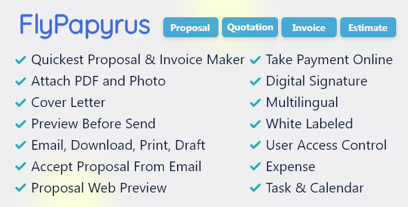 FlyPapyrus  Proposal Invoice and Quotation Software