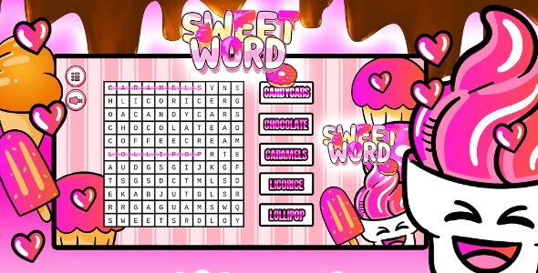 Sweet Word  Html 5 Complete Game