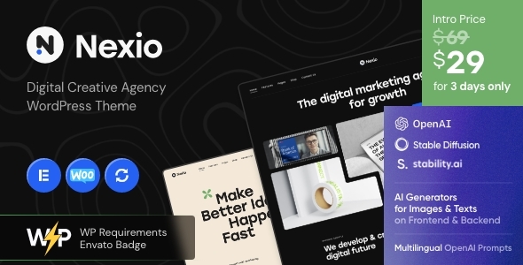 Nexio  Digital Creative Agency WordPress Theme