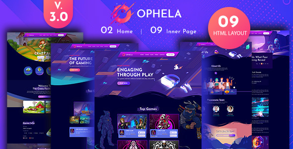 Ophela  Gaming Studio HTML Template