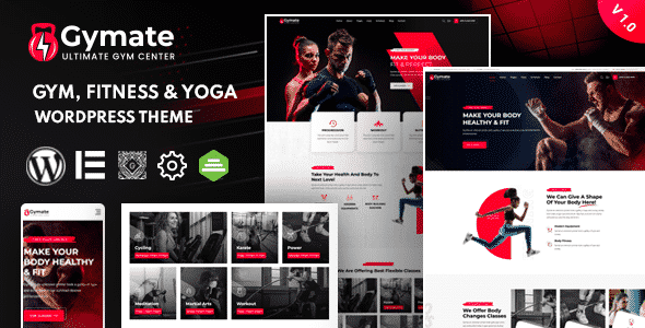 Gymat  Fitness and Gym WordPress Theme