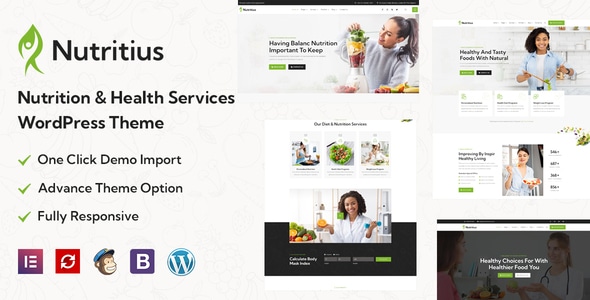 Nutritius  Nutrition &amp; Health Services WordPress Theme