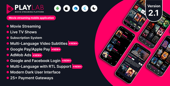 PlayLab  Cross Platform on Demand Movie Streaming Mobile Application