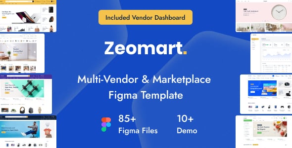 Zeomart  Multi-Vendor &amp; Marketplace Figma Template