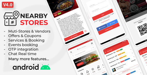NearbyStores Android  Offers &amp; Coupons, Events, Restaurant, Services &amp; Booking 4.0
