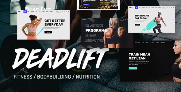 Deadlift  Fitnesss and Bodybuilding WordPress Theme