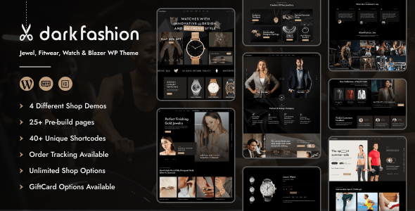 Dark Fashion  Jewel &amp; Fashion Store Theme