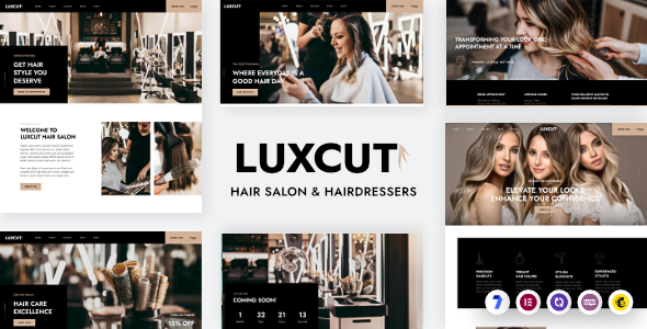 Luxcut  Hair Salons and Hairdressers WordPress Theme