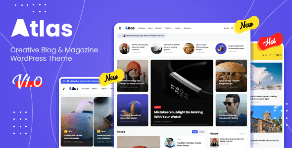 Atlas  Creative Blog &amp; News WordPress Theme
