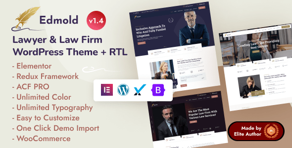 Edmold  Attorney Legal &amp; Law Firm WordPress Theme