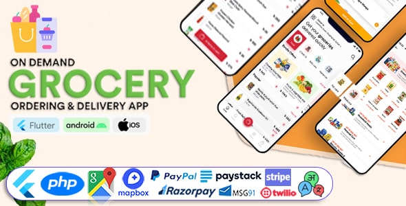 Grocery Vegetable Store Delivery Mobile App with Admin Panel  GoGrocer
