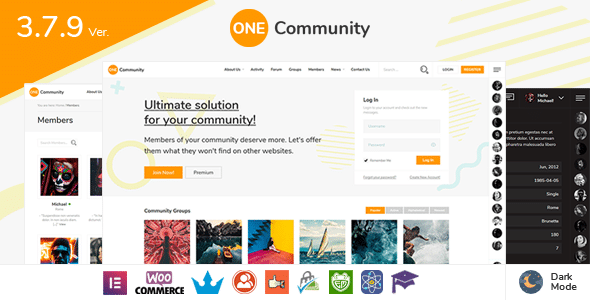 OneCommunity  BuddyPress Membership Theme