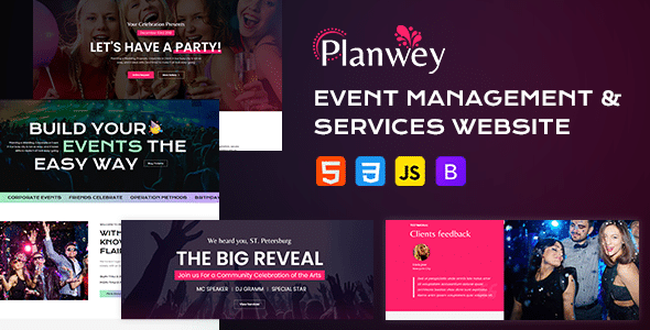 Planwey  Event Planner &amp; Celebrations Management HTML Template