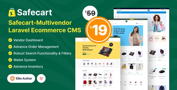 Safecart  Multi-Vendor Laravel eCommerce platform