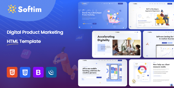 Softim  IT Solution Saas Startup HTML Template