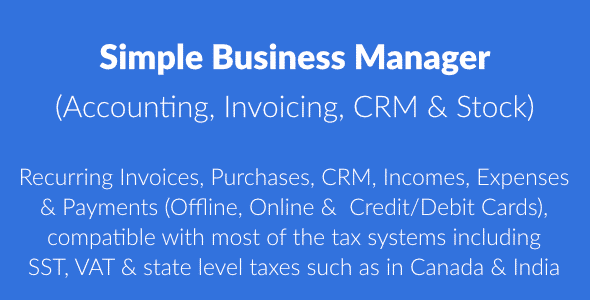 Simple Business Manager  Invoicing Solution