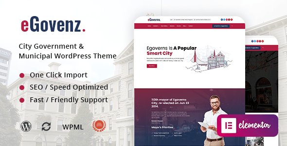 eGovenz  City Government WordPress Theme