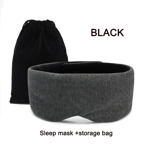 [200004335] Xparata™ Large Sleeping Mask Eye Masks Soft and Comfortable Eye Shade Blindfold Sleeping Aid Eyepatch for Women Men (Black)