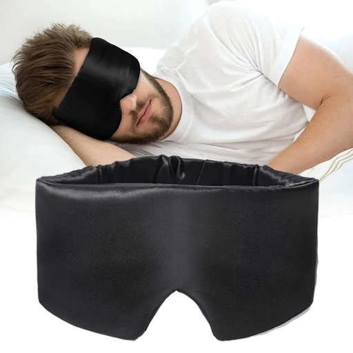 [200004429] Xparata™ Mulberry Silk Sleeping Mask Eyepatch Blocking Light Eyemask Eyeshade Soft Padded Slaapmasker Travel Sleeping Aid for Sleep Patch (Black)