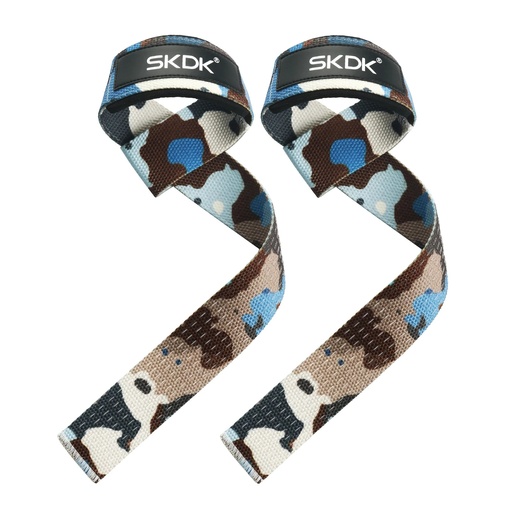 [200004672] Xparata™ Weightlifting Straps Anti-Slip Silicone Lifting Wrist Straps Strength Training Deadlifts Crossfit Hand Grips Wrist Support (Camouflage Brown)