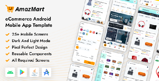 Amazmart  eCommerce Android Mobile App Template
