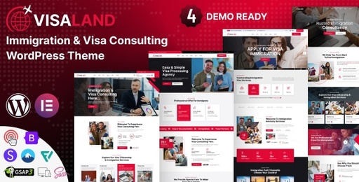 Visaland  Immigration and Visa Consulting WordPress Theme