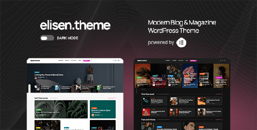Elisen  Blog &amp; Magazine WordPress Theme