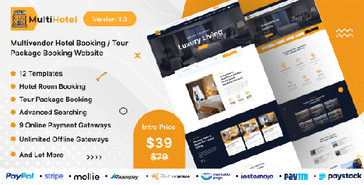 MultiHotel  Multivendor Hotel Booking / Tour Package Booking Website
