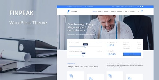 Finpeak  Business Finance Consulting WordPress Theme