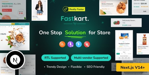 Fastkart  Single or Multivendor Ecommerce with React Next JS &amp; Laravel REST API