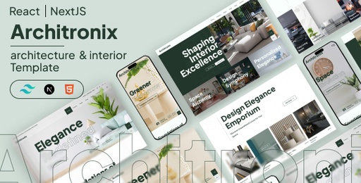 Architronix NextJS  Creative Interior Exterior Architecture Business Templates by Tailwind CSS