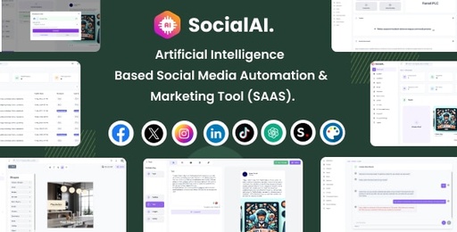 SocialAI  Artificial Intelligence Based Social Media Automation &amp; Marketing Tool (SAAS)