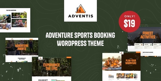 Adventis  Adventure Sports Booking WordPress Theme