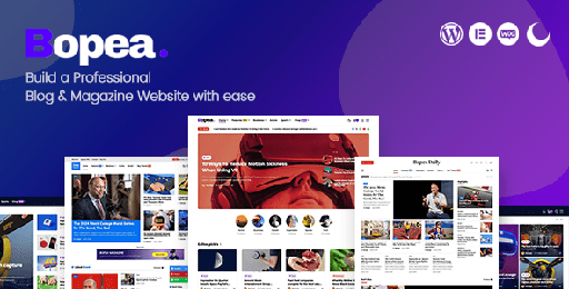 Bopea  Newspaper &amp; Magazine WordPress Theme