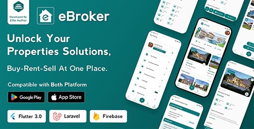 eBroker  Real Estate Property Buy-Rent-Sell Flutter app with Laravel Admin Panel