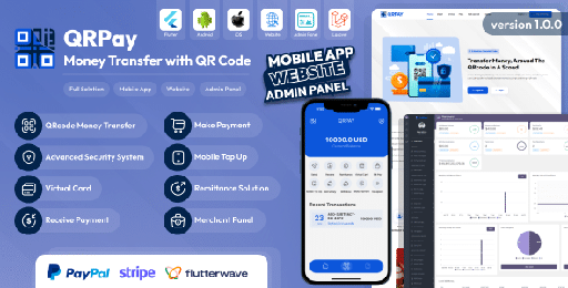QRPay  Money Transfer with QR Code Full Solution