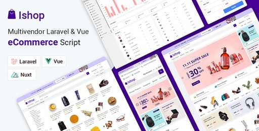 Ishop eCommerce  PWA Multivendor eCommerce CMS  Laravel &amp; Vue