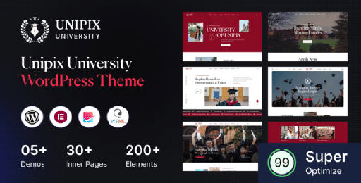 Unipix  University Education WordPress Theme