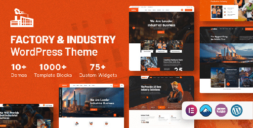 Indsro  Factory &amp; Industry WordPress Theme