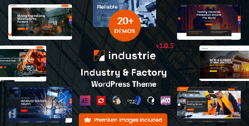 Industrie  Factory &amp; Industry WordPress Theme
